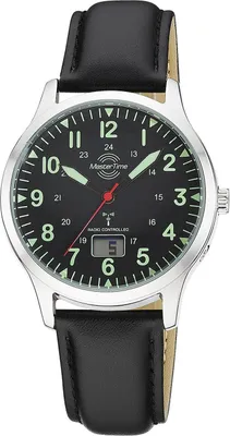 Master Time MTGA-10957-22L Herren-Armbanduhr Funk Super Power Aviation Schwarz 1