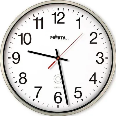 Immagine prodotto di PEWETA 51.130.313 PEWETA Funkwanduhr silber 30,0 cm Kunststoff