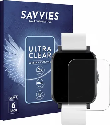 Produktbild von 6x Für QNix Smartwatch Schutzfolie Savvies Displayschutz Display Schutz Folie Klar Transparent