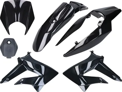 Produktbild von 101_Octane Verkleidung Kit komplett schwarz kompatibel mit Derbi Senda 2011-, Gilera RCR, SMT 2011-