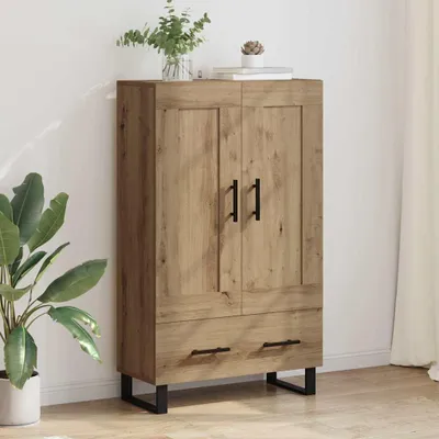 Image de vidaXL Highboard Chêne Artisan 69,5 x 31 x 115 cm Matériau dérivé du bois