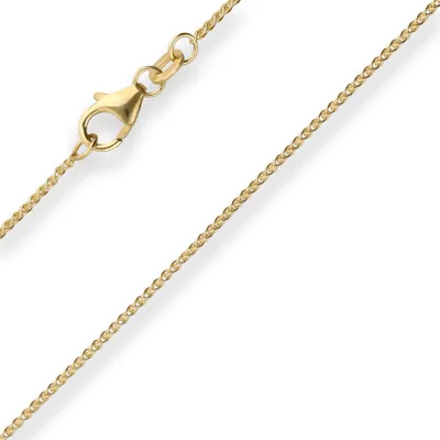 Produktbild von 1,1mm Zopfkette Goldkette Collier Halskette aus 750 Gold Gelbgold 45cm