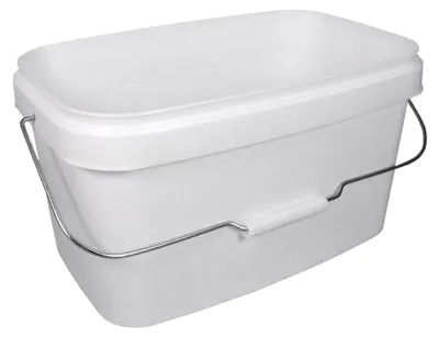 Produktbild von ® Eimer 10 L weiß rechteckig - Putzeimer Wischeimer Haushaltseimer (5850)