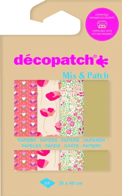 Produktbild von Décopatch 6x Mix & Patch Die Liebe auf der Wiese - DP032C