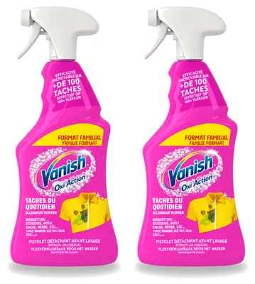 Produktbild von 2 x Vanish Oxi Action 4-in-1 Fleckentferner Spray 940 ml - Vorteilspackung - 2 Stücke
