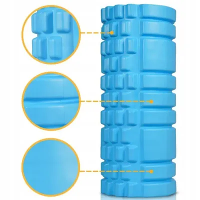 Image de Rouleau de fascia Vitolog avec picots pour la colonne vertébrale, les jambes, le dos - Rouleau de massage pour l'automassage de tout le corps, Foam Roller