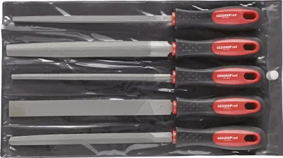 Produktbild von GEDORE red R93000005 Feilensatz 3-kant + 4-kant + Flach + Rund + Halb 5-teilig, 3301597