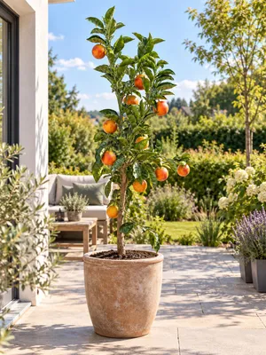 Produktbild von Tarocco TDV Blutorange 100–120 cm Citrus sinensis Orangenbaum mediterrane Kübelpflanze für Terrasse und Wintergarten