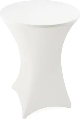 Produktbild von Stehtischhusse Stretch Stehtisch Ø 60 cm Tisch Husse Bistrotisch Weiß