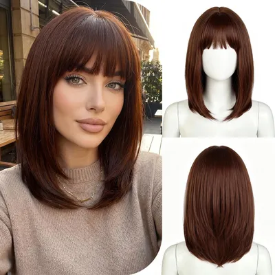 Obrázok produktu pre Syntetická paruka bob s ofinou pre dámy