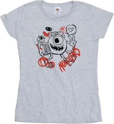 Produktbild von Monsters Inc - T-Shirt für Damen BI54381 (XL) (Sportgrau)