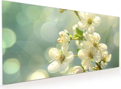 Produktbild von Küchenrückwand Spritzschutz Glas mit Motiv Frühlingserwachen 40 x 40 cm