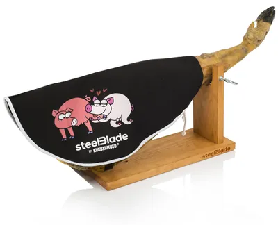 Schinkenschutzbezug 50% Baumwolle, 55 cm, schwarzer Rand