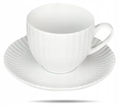 Image de Lubiana Daisy Tasse et soucoupe porcelaine blanche 200 ml