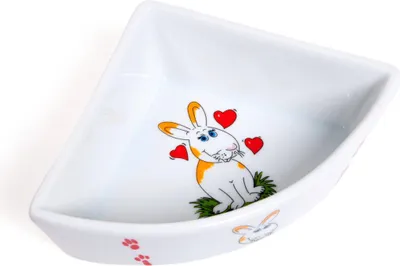 Zdjęcie produktu dla Karlie ceramiczna miska narożna dla królików - 250 ml