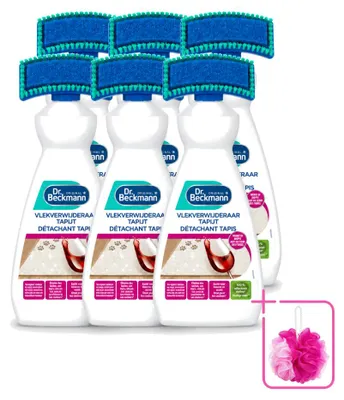Produktbild von 6 x Dr. Beckmann Teppich-Fleckenentferner mit Bürstenaufsatz - 650 ml - Sparpackung - 6 Stücke