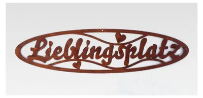 Produktbild von Schild "Lieblingsplatz" 10cm x 50cm