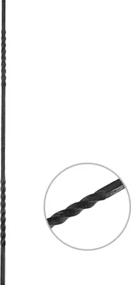 Produktbild von Schmiedeeisen Geländerstab Gedreht Torstab Geländer Zaunstab Zierstab Stab 950Mm(12X12Mm)