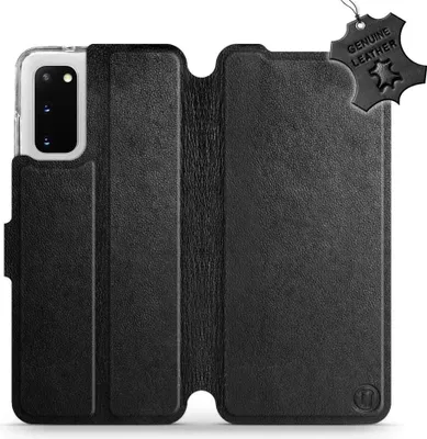 Produktbild von Echtleder Handyhülle für Galaxy S20, Mobiwear Leather, Schwarz