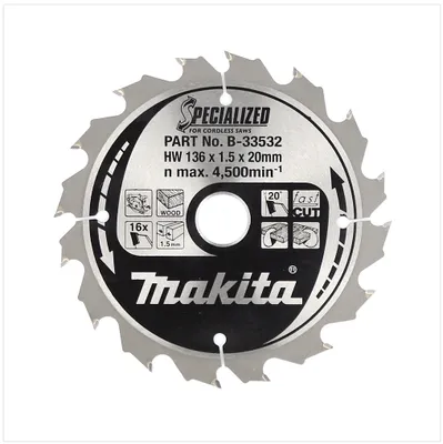 Zdjęcie produktu dla Makita B-33532 SPECIALISED Sägeb.136x20x16Z