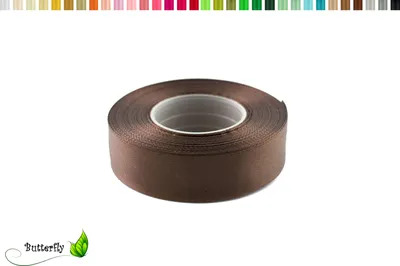 Satinband Rolle braun