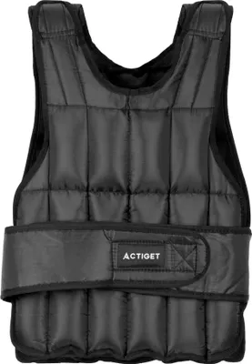 Immagine prodotto di Gilet zavorrato ACTIGET, regolabile, 10 kg, allenamento per potenziamento muscolare e corsa, nero