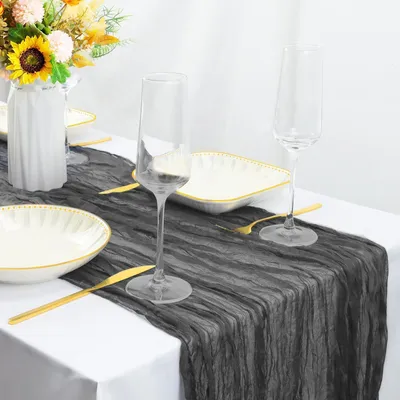Imagen del producto de Solidchoice - Juego de 4 manteles individuales bohemios s de gasa, 300 x 90 cm