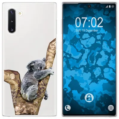 Produktbild von PhoneNatic Case kompatibel mit Samsung Galaxy Note 10 Silikon-Hülle Vektor Tiere Koala M9