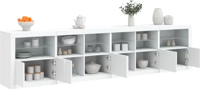 Produktbild von Sideboard Kommode mit LED-Leuchten Weiß 283x37x67 cm 3209016
