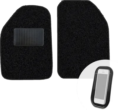 Produktbild von moto-MOLTICO Vorne Fußmatten Auto Velours Autoteppiche Schwarz Automatten Set 2-teilig passend für Renault Thalia Clio II 1998-2006