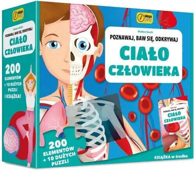 Zdjęcie produktu dla Puzzle 200 elementów Ludzkie ciało. Eksploruj, baw się, odkrywaj
