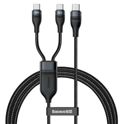 Produktbild von Baseus CA1T2-C01, 1,5 m, USB C, 2 x USB C, Schwarz