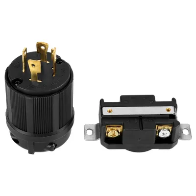 Image de 4 pôles NEMA L14-30 Générateur RV AC 125 V-250 V 30 A mâle et femelle Jeu de douilles mâle et femelle