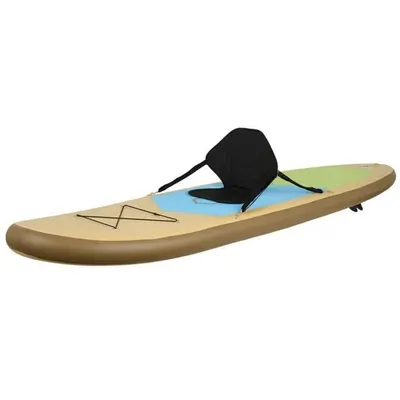 Imagen del producto de Tabla de paddle surf inflable de 320x83x15 cm – Set de tabla de paddle surf que incluye asiento para kayak, bomba, remo, mochila y correa de seguridad – Capacidad máxima de hasta 150 kg