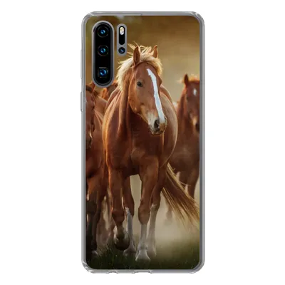 Produktbild von MuchoWow® Handyhülle Schutzhülle Hülle für Huawei P30 Pro Pferde - Licht - Natur Silikon Softcase Handy Hülle - Schutzdeckel