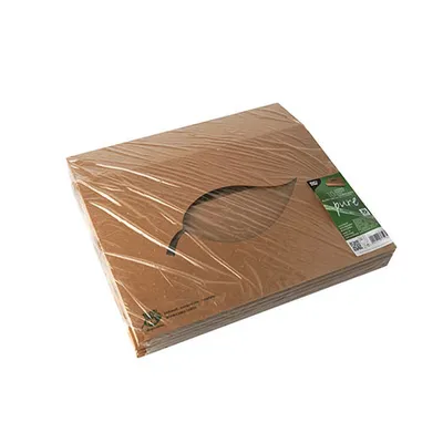 Produktbild von Transport- und Catering-Kartons, Pappe "pure" 8 cm x 35,7 cm x 24,7 cm braun "100% Fair" mit Sichtfenster aus PLA