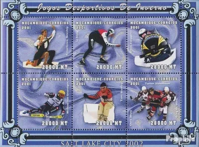 Produktbild von Briefmarken Mosambik 2001 Mi 1976-1981 Kleinbogen postfrisch Olympische Winterspiele 2002