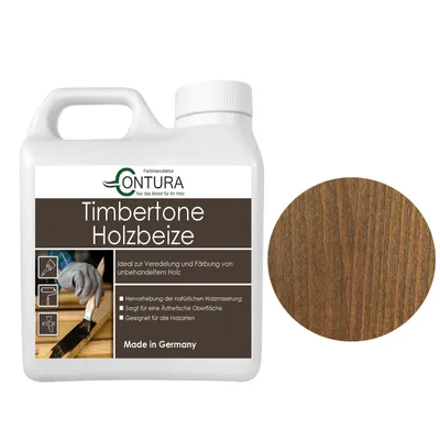 Produktbild von Contura Holzbeize 1Liter Holzfarbe Tischler Positiv Beize Holz Farbe Wasserbeize Parkett - Eiche Antik
