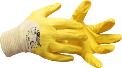 Produktbild von Nitril-Handschuhe Gr. 8, gelb, BW-Gewebe, EN388 Kat.2 / Paar