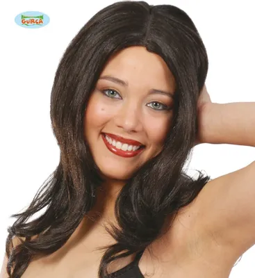 Produktbild von schwarze Langhaar Perücke für Damen