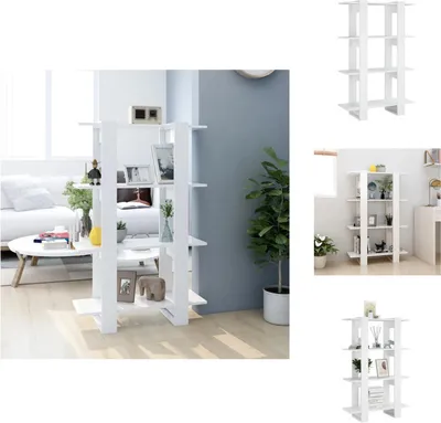 Obrázok produktu pre vidaXL Regál/rozdeľovač izieb biely 80x30x123,5 cm - Regály a knižnice
