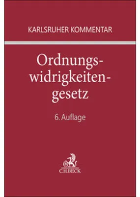Image de Karlsruher Kommentar zum Gesetz über Ordnungswidrigkeiten. OWiG