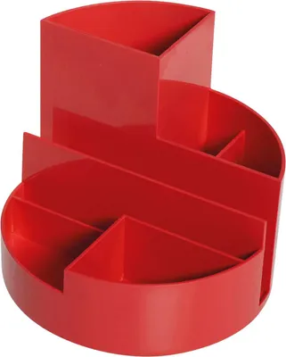 Produktbild von MAUL Stifteköcher MAULrundbox Kunststoff 14 x 14 x 12.5 cm rot