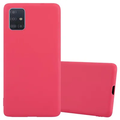 Produktbild von Cadorabo Hülle für Samsung Galaxy A51 5G Schutzhülle in Rot Handyhülle TPU Silikon Etui Case Cover