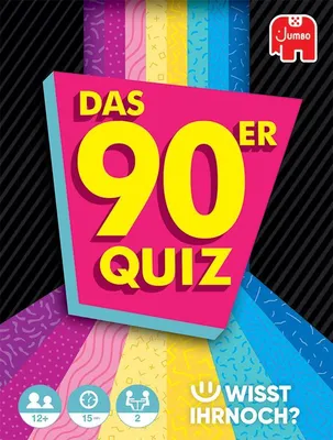 Produktbild von Jumbo Spiele 1110100542, Das 90er Quiz, Kartenspiel, Deutsche Ausgabe