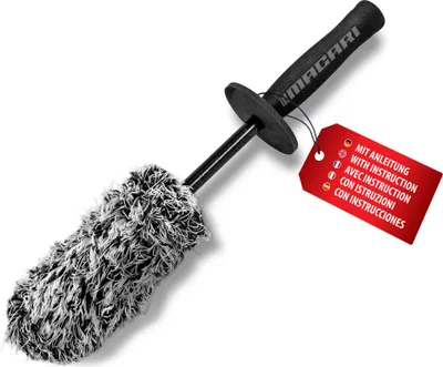 Produktbild von Macari Neu Premium Microfaser Auto Felgenbürste für Alufelgen Extra schonende Felgenreiniger Bürste. Optimale kratzfreie Felgenpflege, Felgenschrubber, Felgen Reinigung für alle Felgentypen.