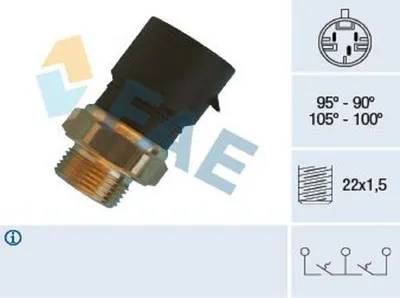 Produktbild von FAE 38310 Temperaturschalter Kühlerlüfter Thermoschalter für OPEL Frontera A SUV (U92) Frontera A Sport SUV Cabrio (U92) für VAUXHALL