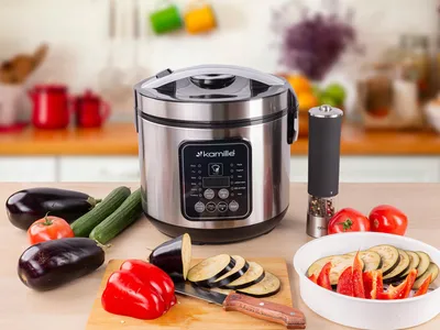 Produktbild von MULTICOOKER ELEKTRISCHER Topf SCHNELLKOCHTOPF Dampfgarer 13 Programme KAMILLE