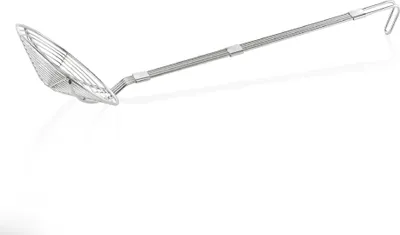 Produktbild von Frittierlöffel mit Hakenstiel, Ø 24 cm, 46 cm, Chromnickelstahl