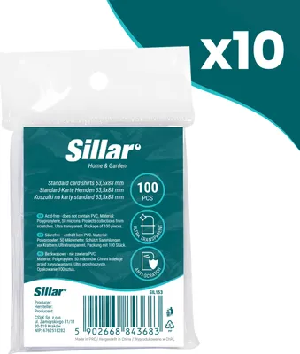 Image de Sillar Classic 63,5 x 88mm 50 microns Pochettes pour cartes à collectionner 1000 pièces